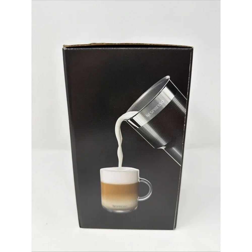 Nespresso Aeroccino XL Milk Frother: Electric Black Frother Wand 13.5oz Capacity